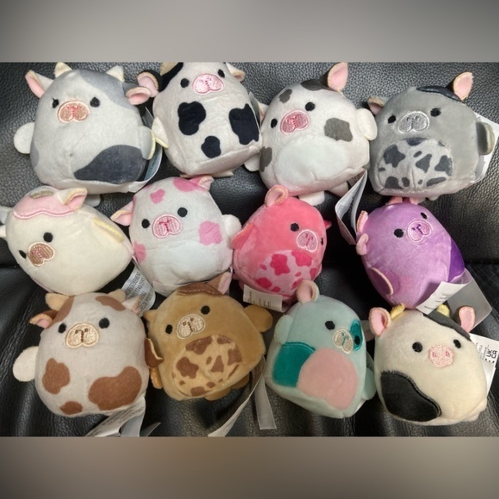 12 Squishmallow Micromallow Sea Cow Mystery Squad Complete Set & Connor the Cow